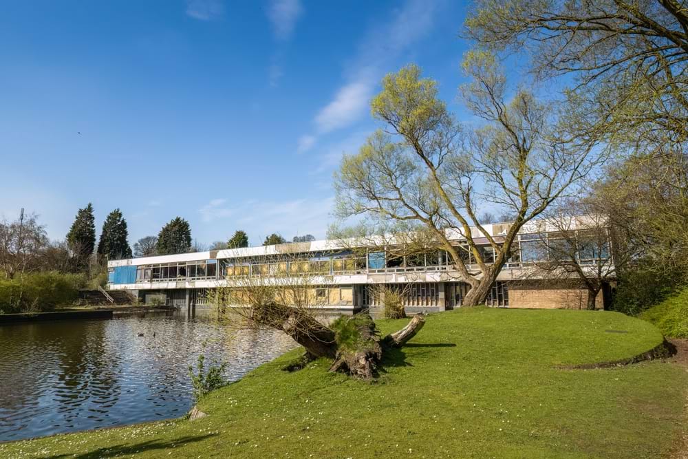 Former Pilkingtons Headquarters complex, St Helens, Merseyside, UK.