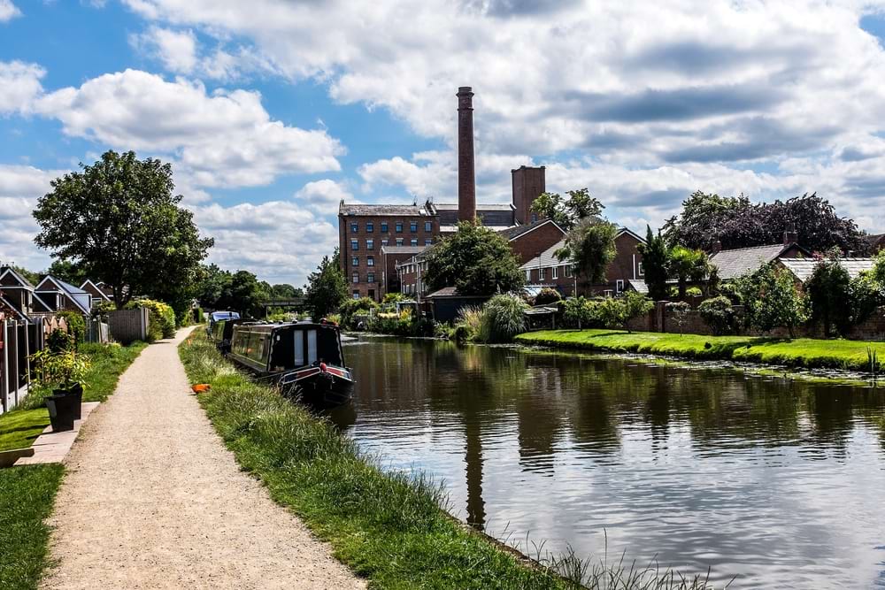 The Leeds - Liverpool canal at Burscough, Lancashire,