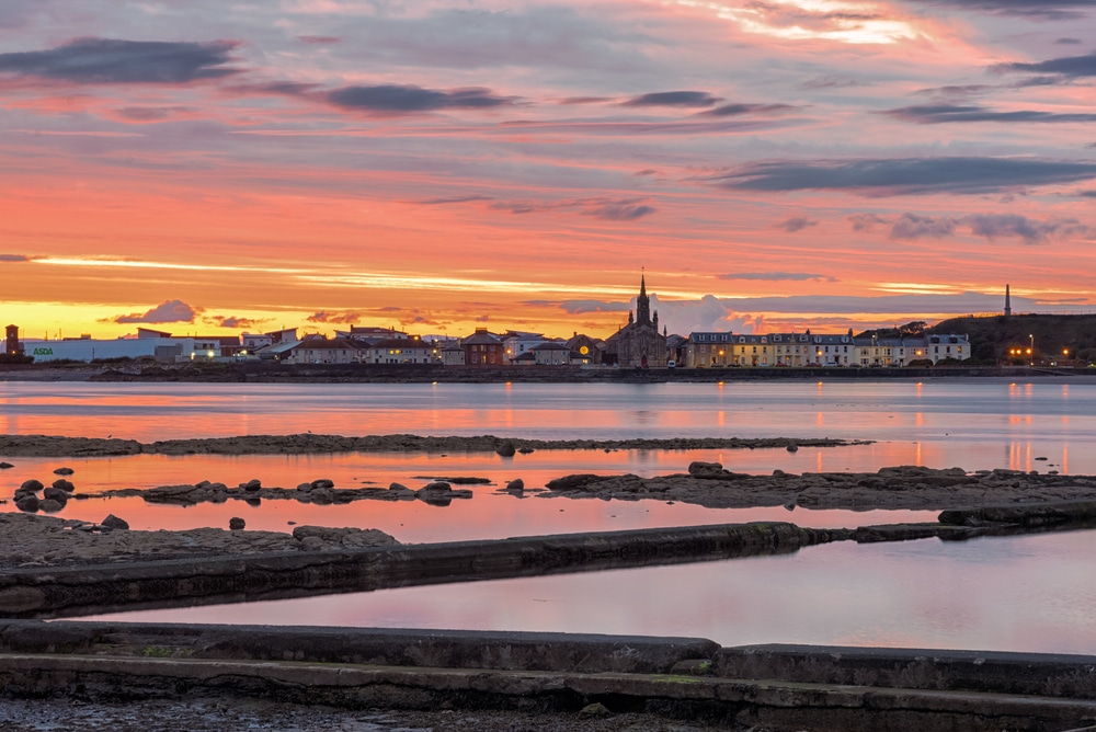 Ardrossan bay in sunset