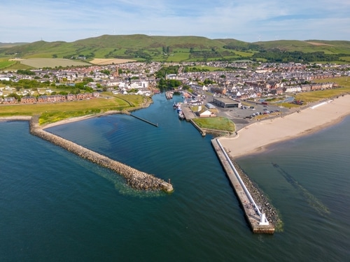 aerial photo of Girvan