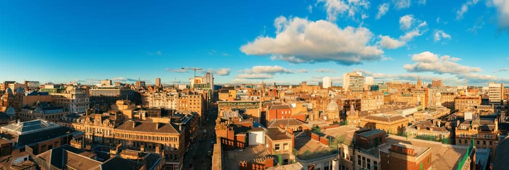 aerial view of Glasgow