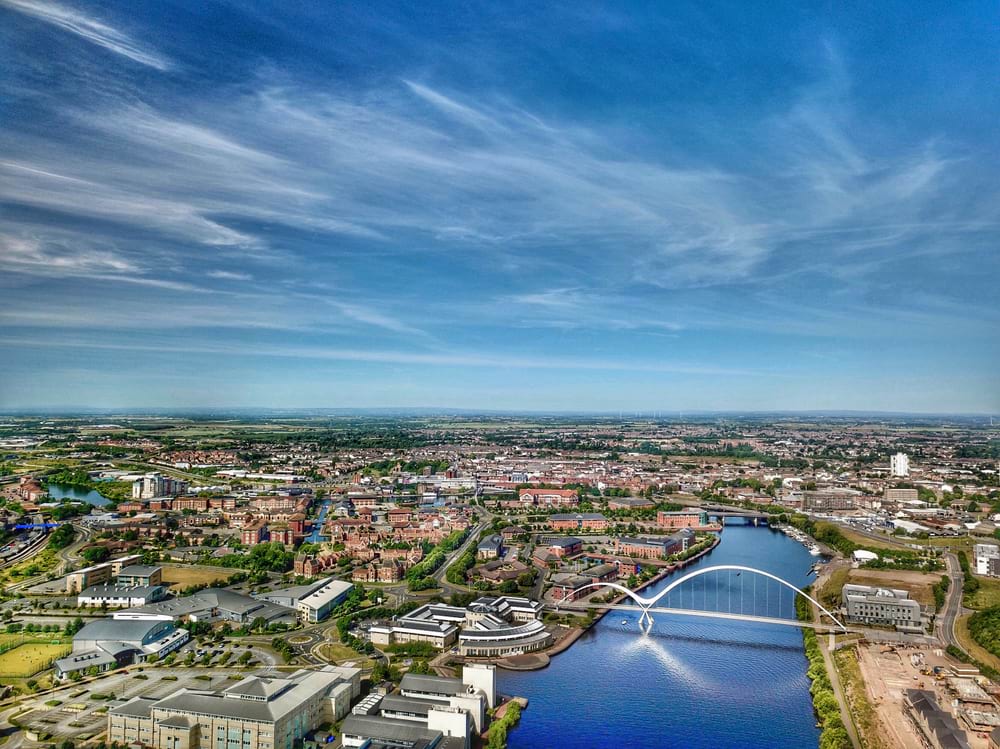 Aerial photo of Middlesborough