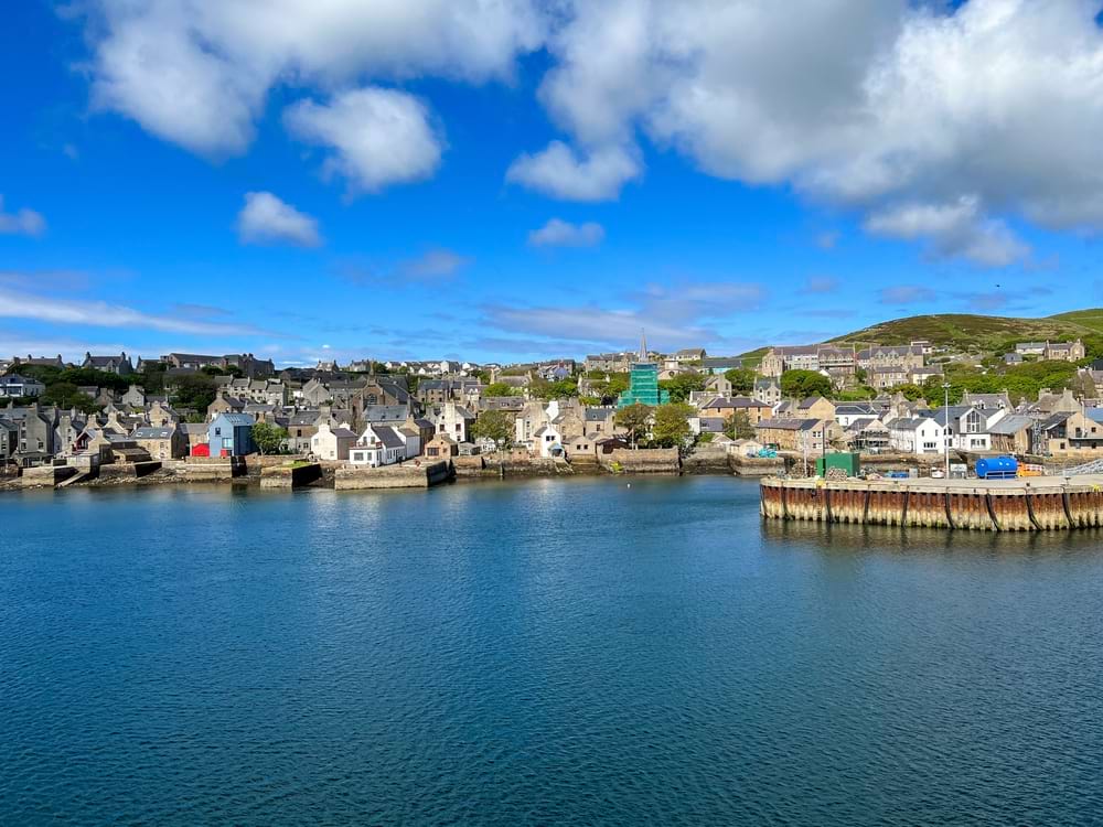 View from the harbor at Stromness in Orkney